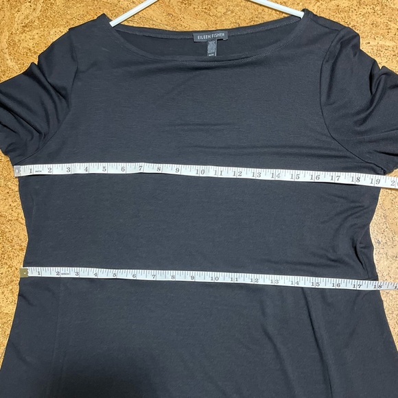 Eileen Fisher Tencel Stretch-Jersey Bateau-Neck Midi Dress In Black Sz M - Picture 10 of 11